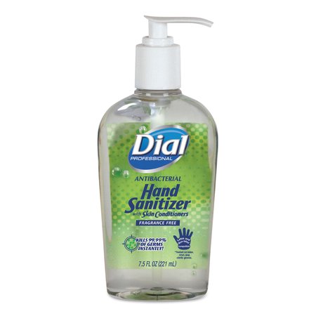 DIAL PROFESSIONAL Antibacterial Gel Hand Sanitizer with Moisturizer, 7.5 oz, Pump 2340001585